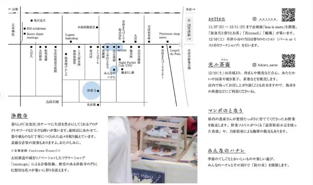 草津小市　お店の一覧