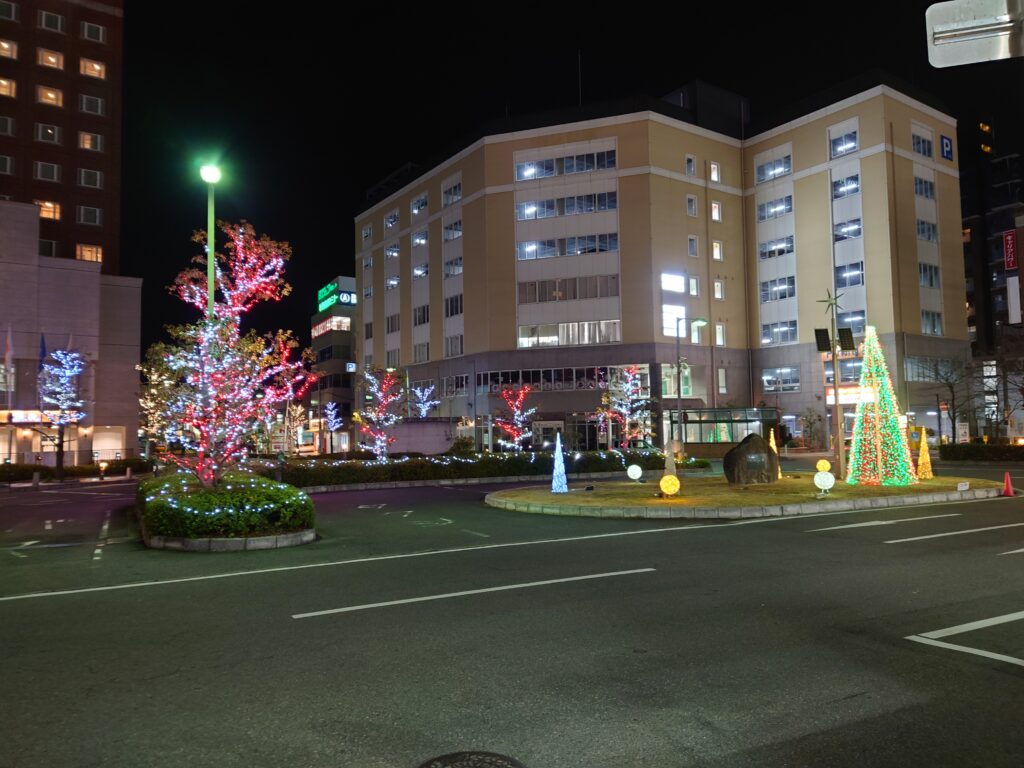 草津駅西口のイルミネーション